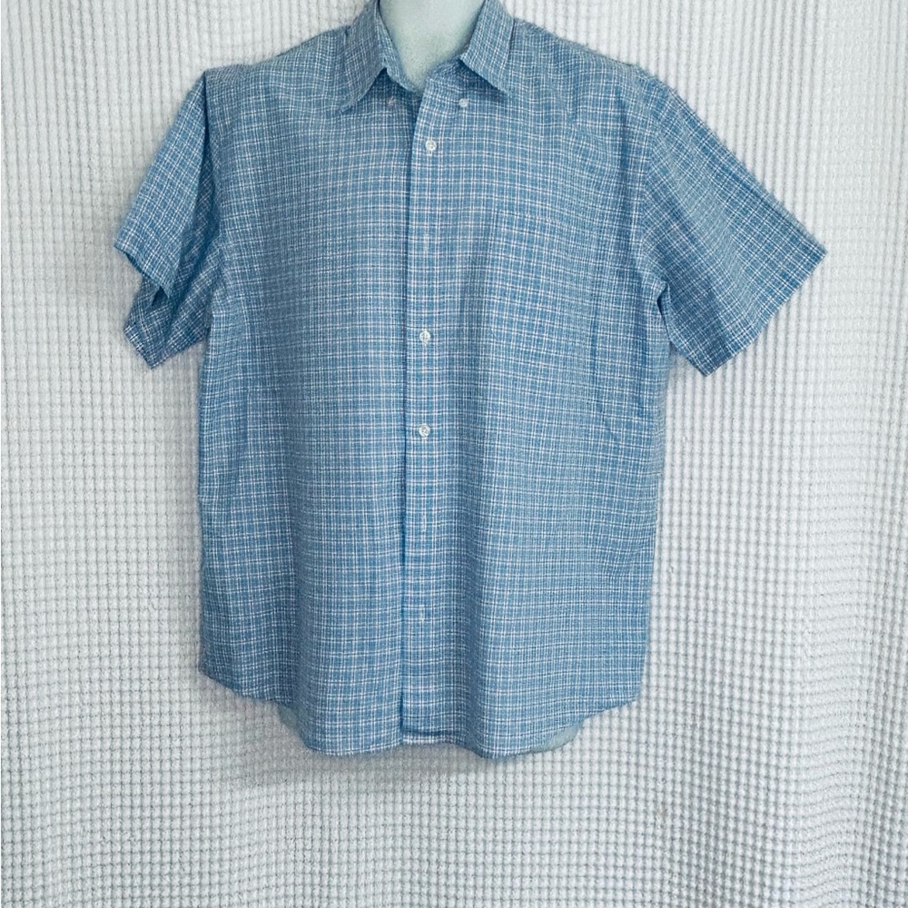 Saddlebred Men's Light Blue Plaid Shirt